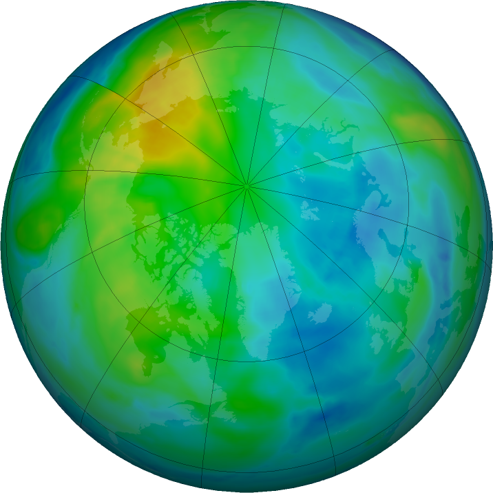 Arctic ozone map for 21 October 2021